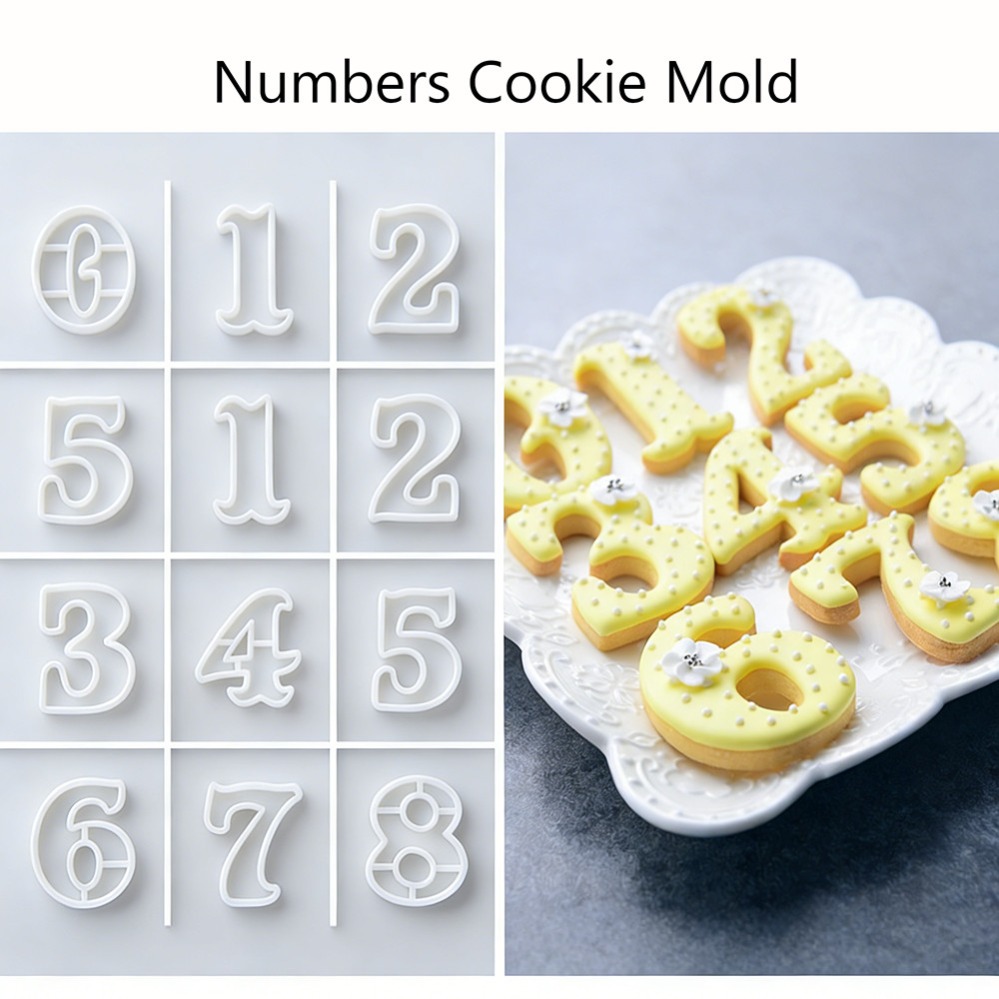 Kitchen Tools In Baking - Numbers Cookie Cutters Biscuit Mold Kitchen