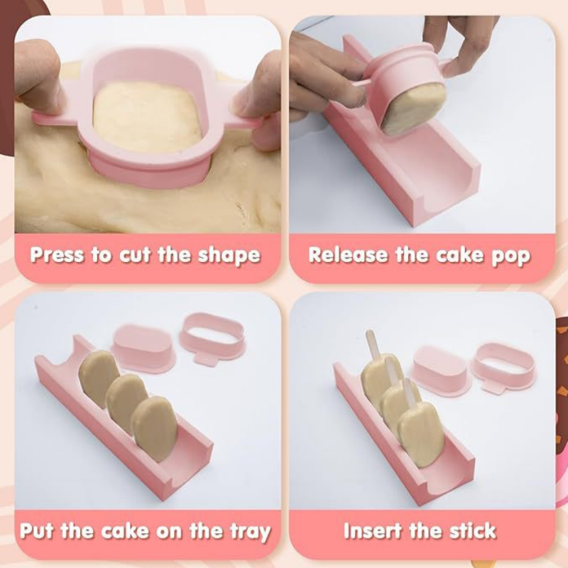 Cake Pop Mold Set with Tray No - огляд і ціна Baking Kitchen Diy