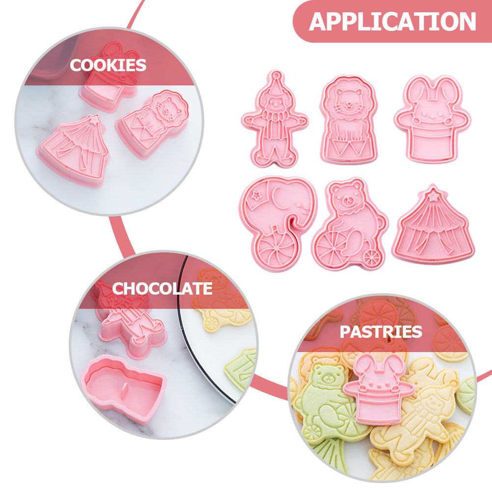 6Pcs Cookie Cutters Plastic Ci - огляд і ціна Baking Kitchen Diy