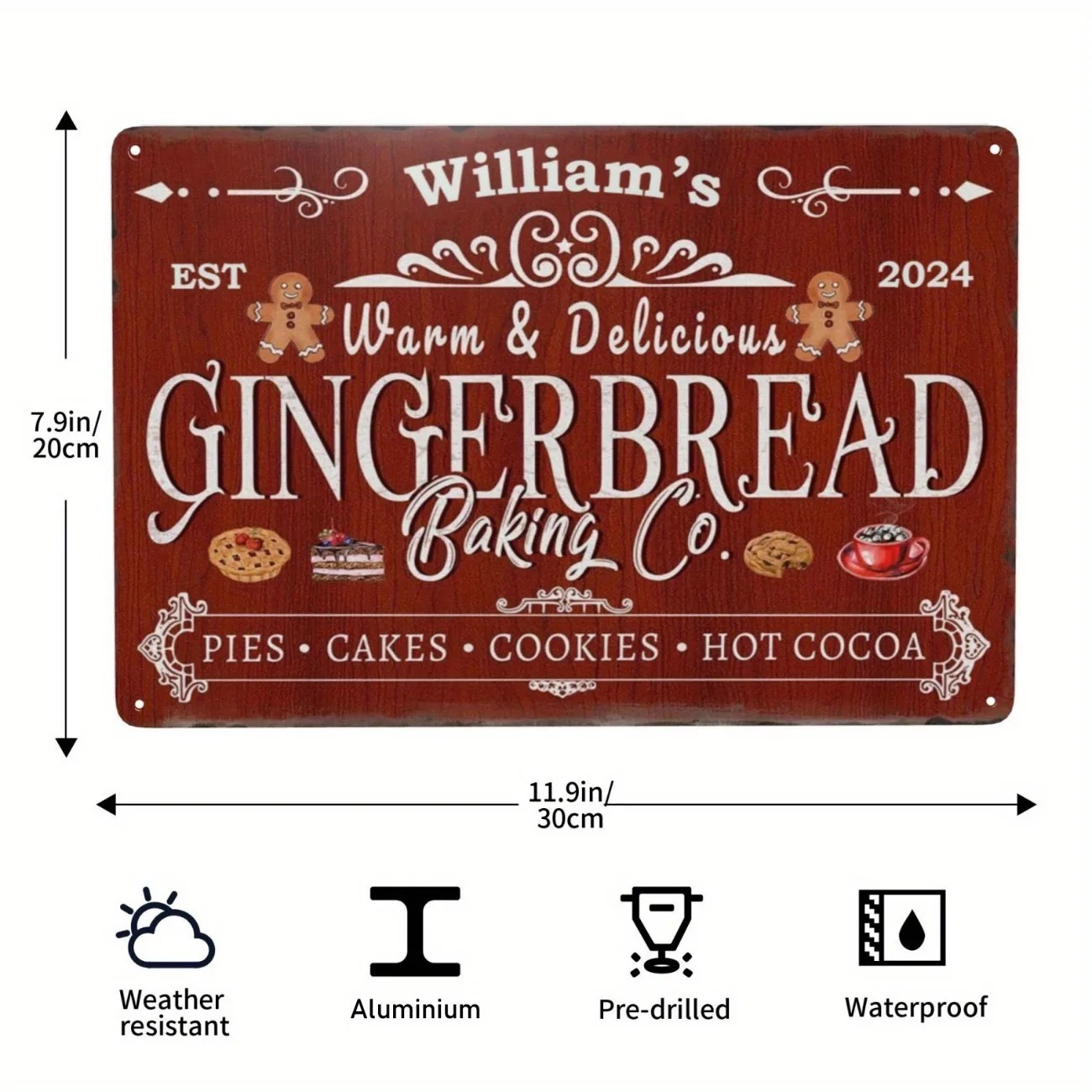 1pc Personalized Gingerbread B - огляд і ціна Kitchen With Baking Area