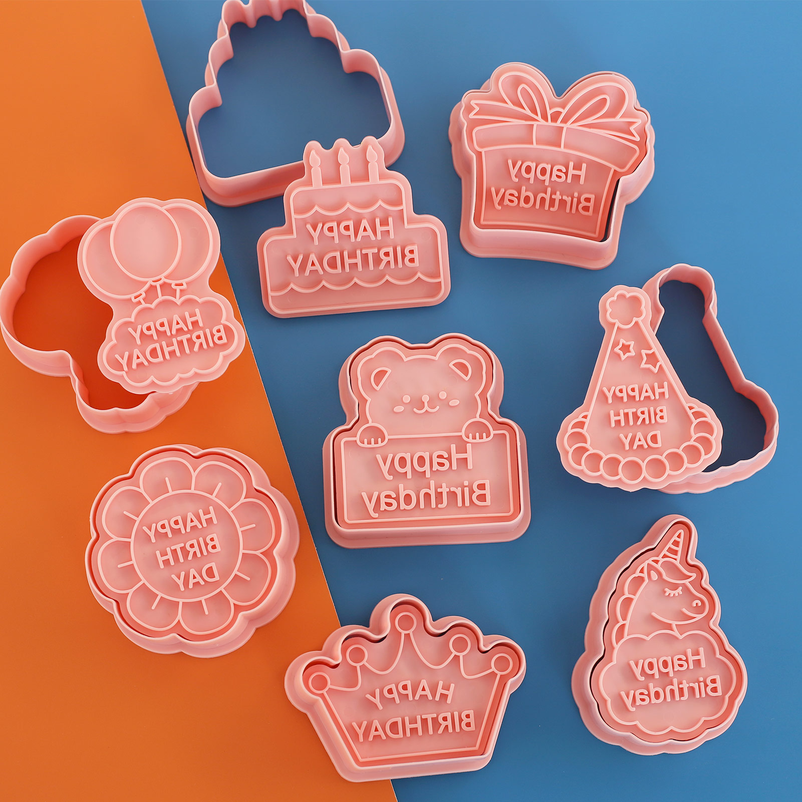 8pcs Happy Birthday Cookie Cut - огляд і ціна Baking Kitchen Diy