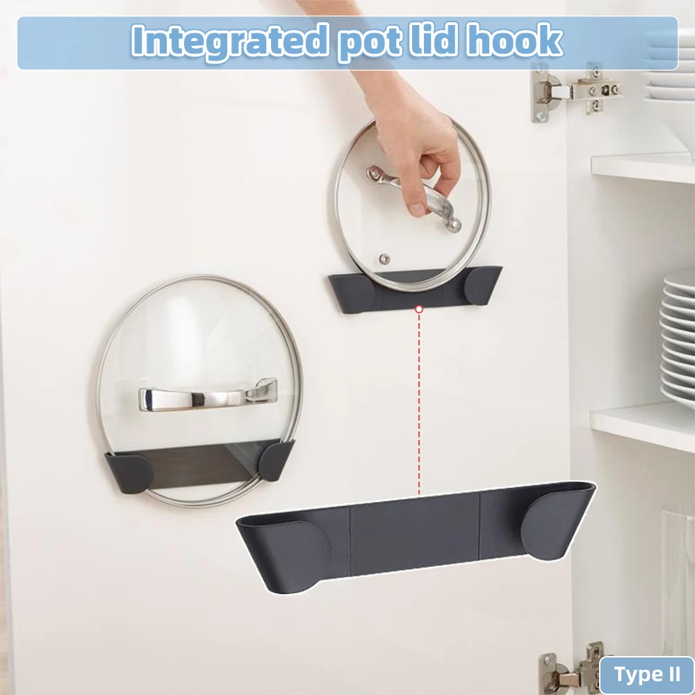 3 Pairs Self-Adhesive Pot Lid  - огляд і ціна Kitchen Baking Pan Organizer