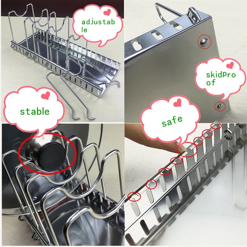 304 Stainless Steel Adjustable - огляд і ціна Kitchen Baking Pan Organizer