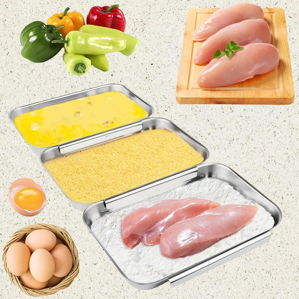3Pcs Stainless Steel Seasoning - огляд і ціна Kitchen Baking Station